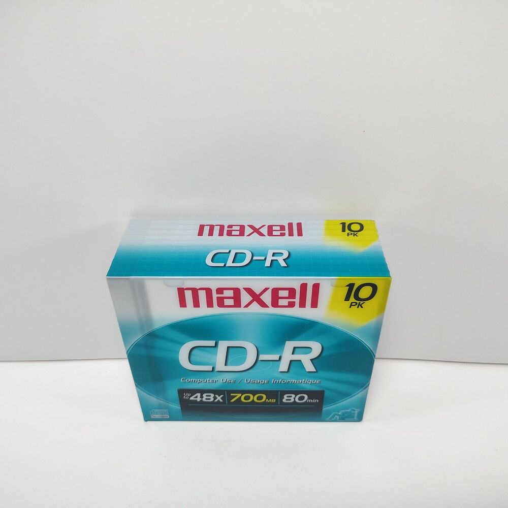 10 Pack Maxell CD-R Blank Discs 700MB 80 Mins 48x Speed